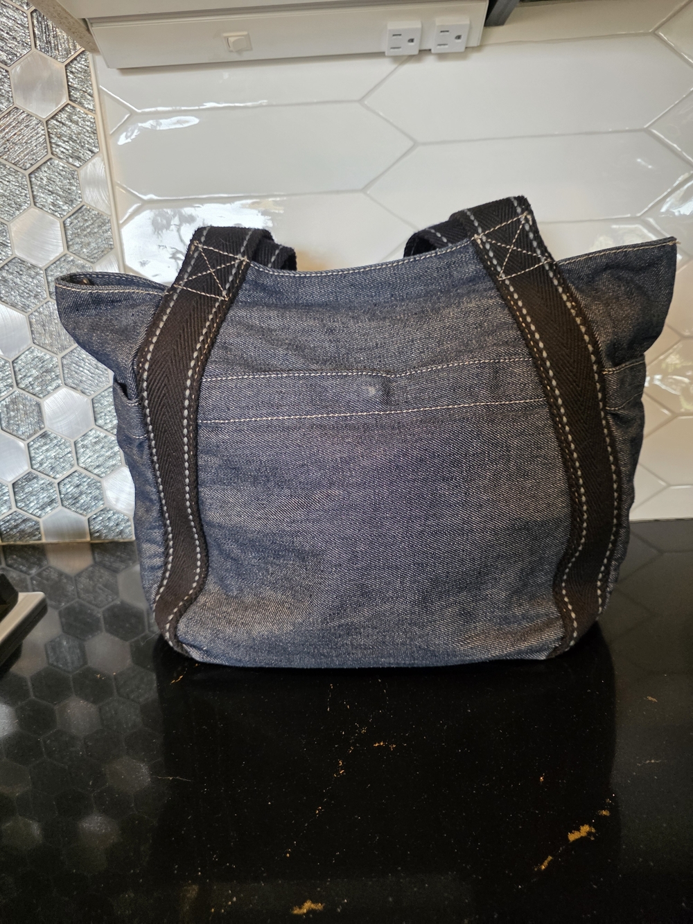 Chala Toffy Dog Denim Tote, Handbag - Picture 2 of 7